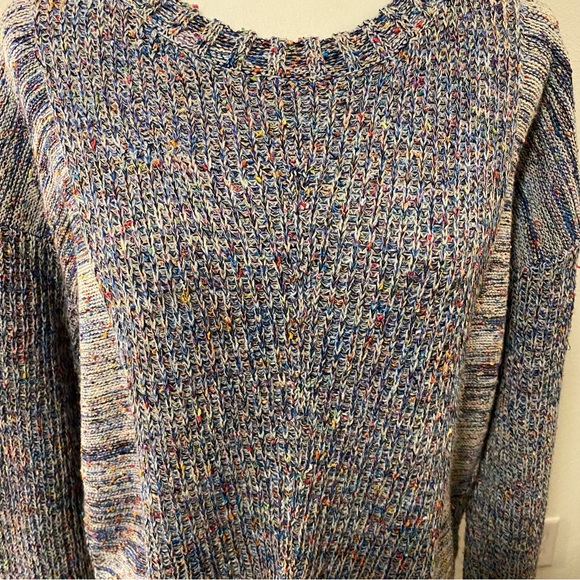 Rails Anthropologie Elsa Speckled Blue Long Sleeve Sweater - Picture 4 of 14